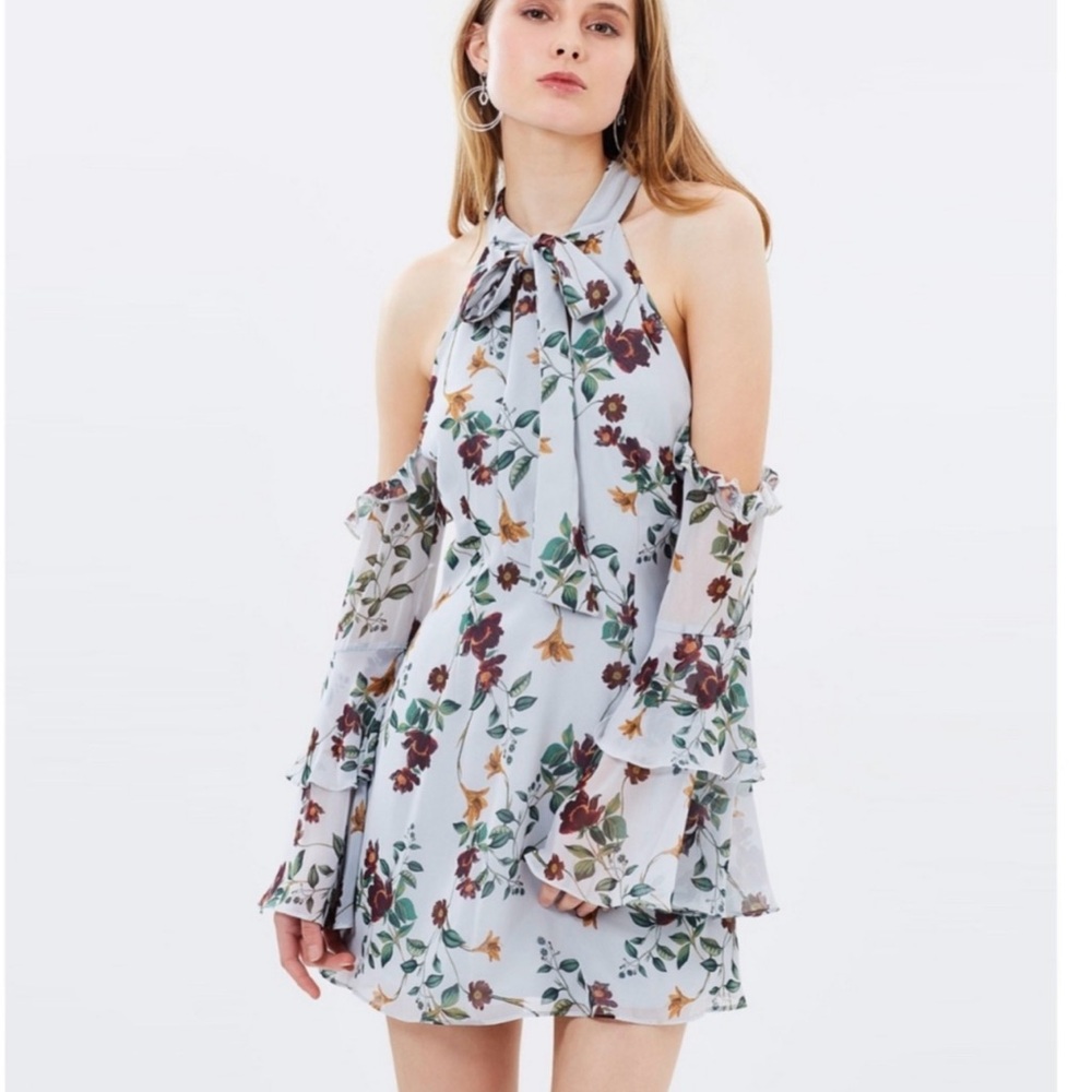 Keepsake Floral Cold Shoulder Dress
